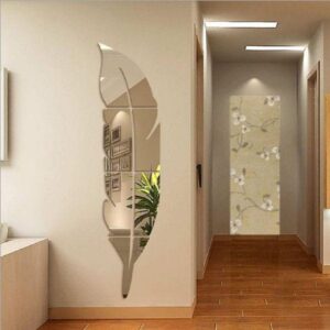 Acrylic Feather Wall Mirror