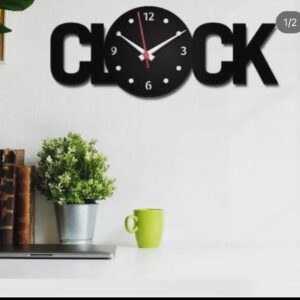 Stylish Wall Clock with Modern Typography Design