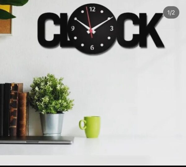 Stylish Wall Clock with Modern Typography Design