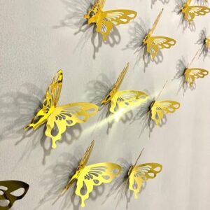 Modern 3D Acrylic Mirror Butterflies(Pack of 10)